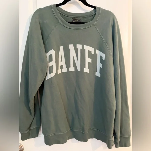 EUC Free People FP Retrobrand Los Angeles Banff Sweatshirt green - medium - Picture 4 of 10